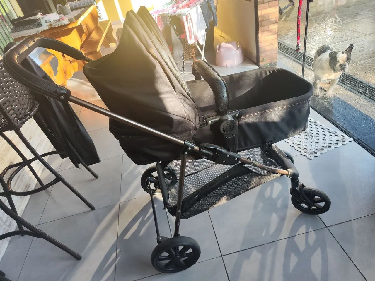 Carrinho Galzerano e bebe conforto 