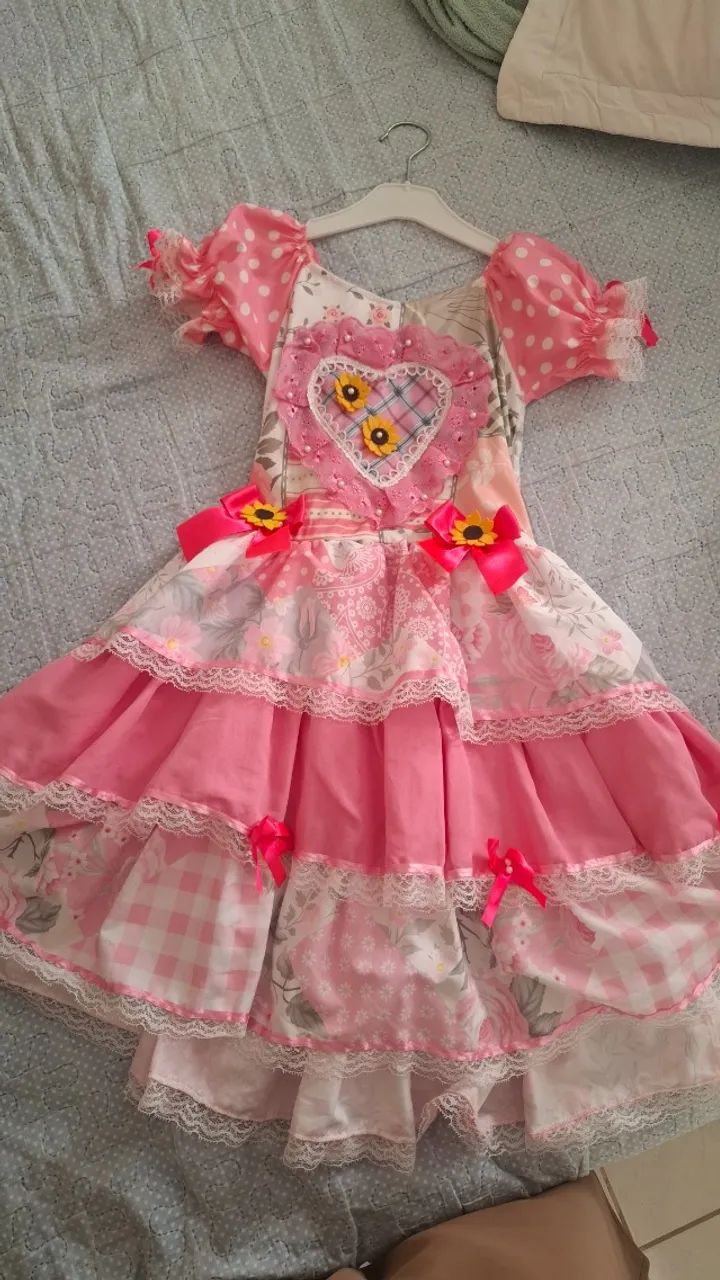 Vestido infantil junino 