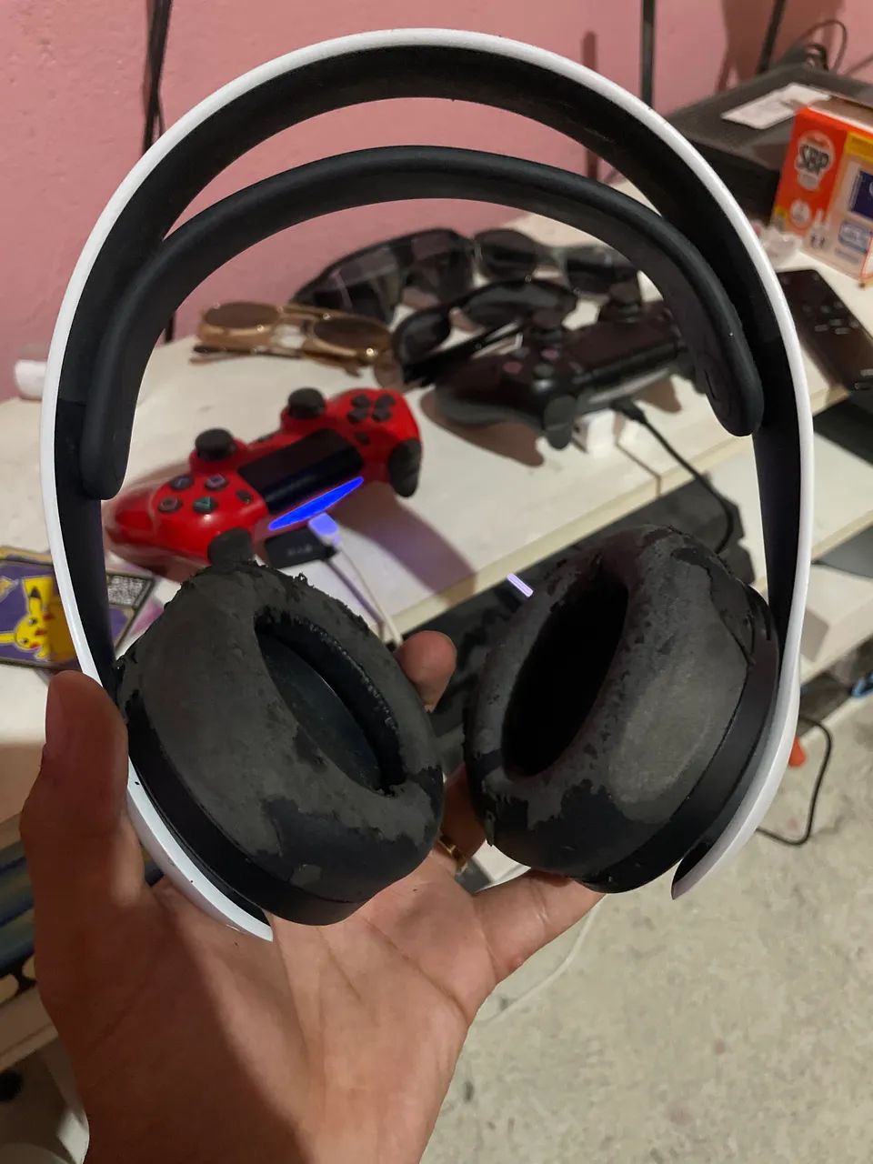 Headset Pulse 3D sem dongle e sem cabo e com marcas de uso, porém funcionando  - Foto 3