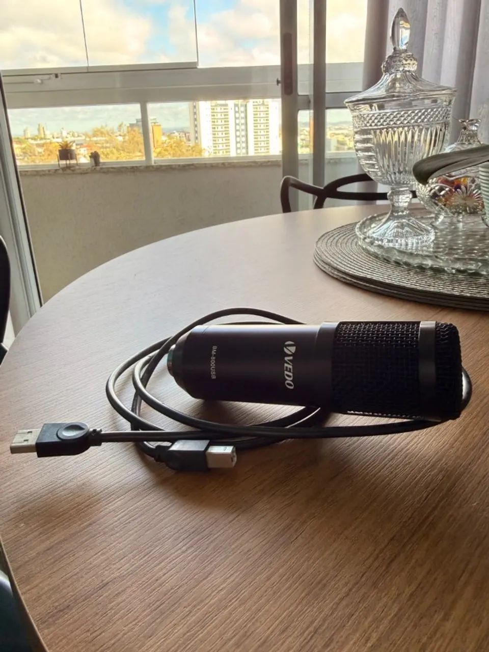 Microfone Condensador VEDO BM-800 USB - Plug and Play