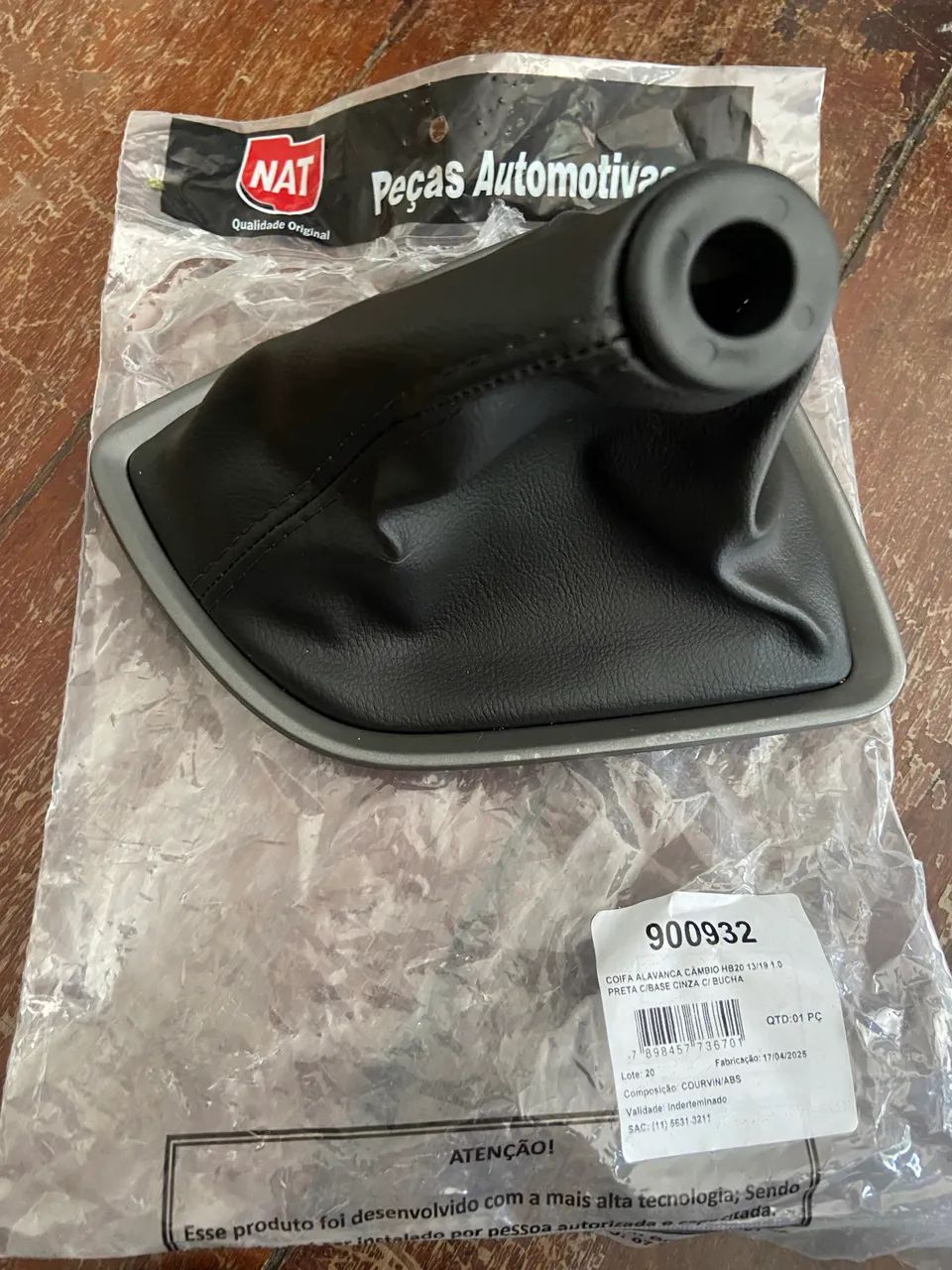 Coifa de Câmbio HB20 2013 a 2019 Preto com Base Cinza 1.0 - Foto 2