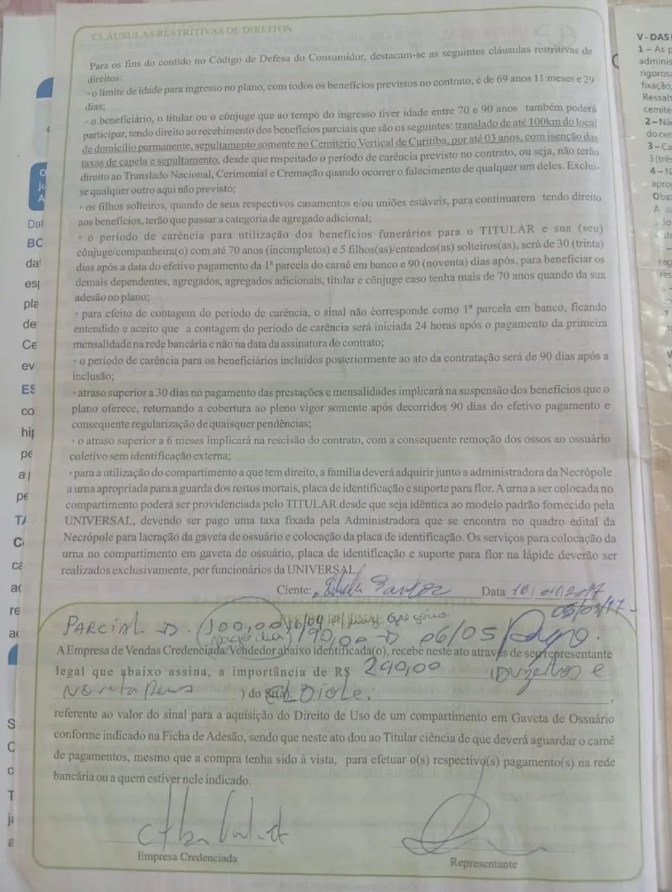 Plano funerário 