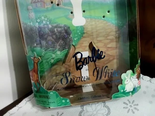 Caixa vazia da boneca Barbie Snow White Collector - Mattel  - Foto 2