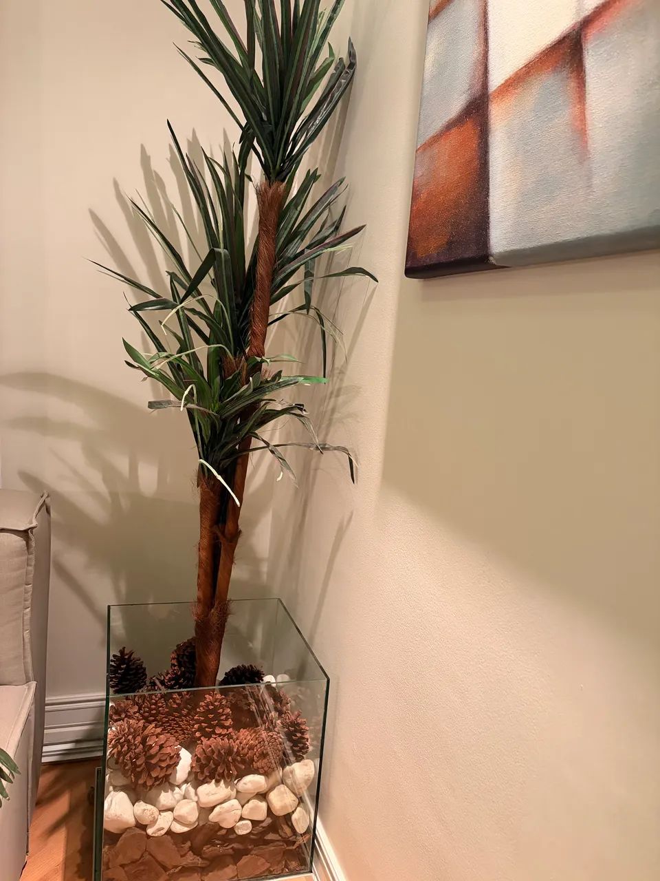 Planta artificial com vaso 