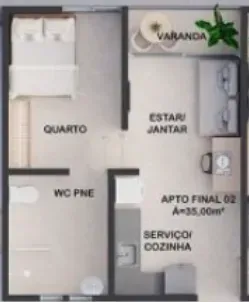 PLANTA 35m²