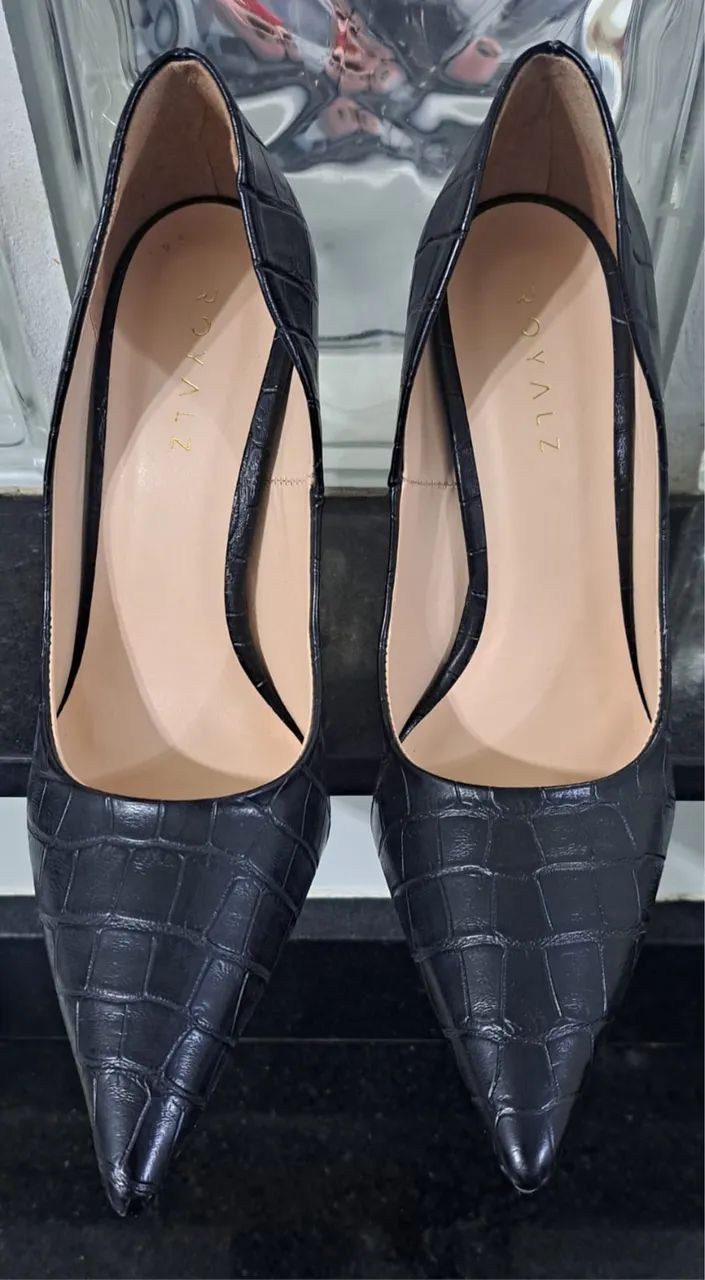 SCARPIN preto croco - Foto 4