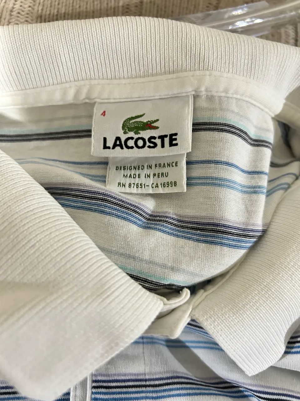 Camisa polo listrada Lacoste 4 - Foto 5