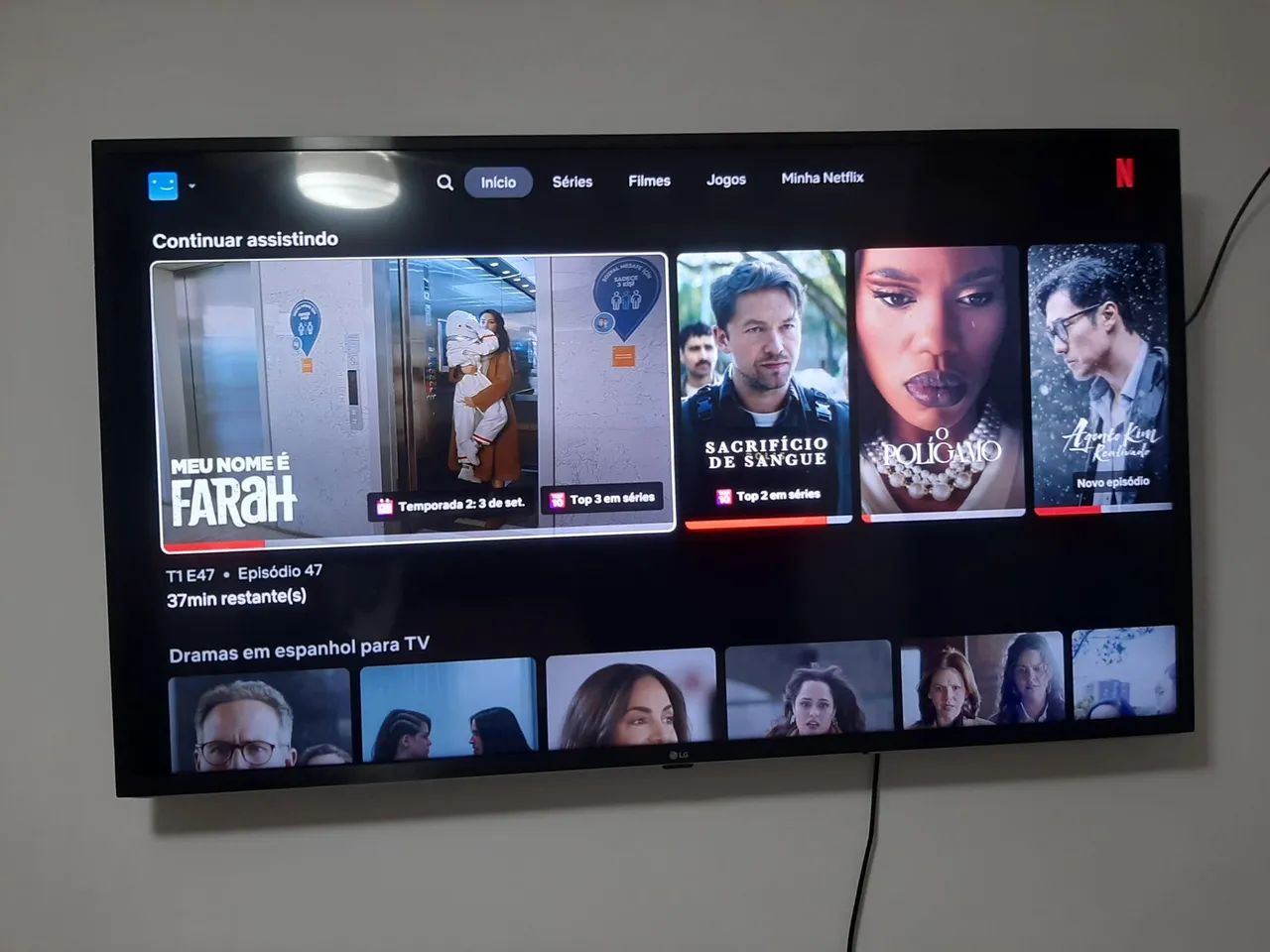 Vendo tv LG 50 polegadas novíssima imperdível 