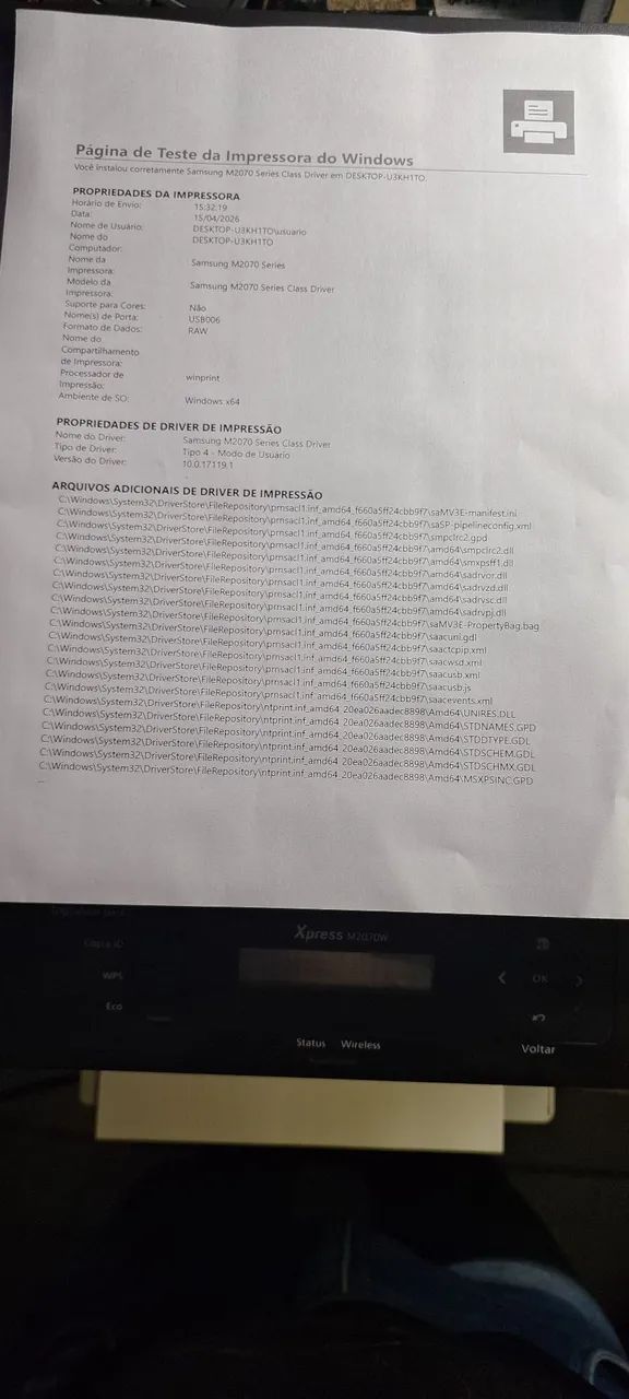 Impressora Samsung Multifuncional M2070W Laser - Foto 6