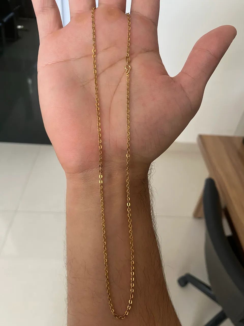 Corrente cadeadinho ouro 18k - Foto 2