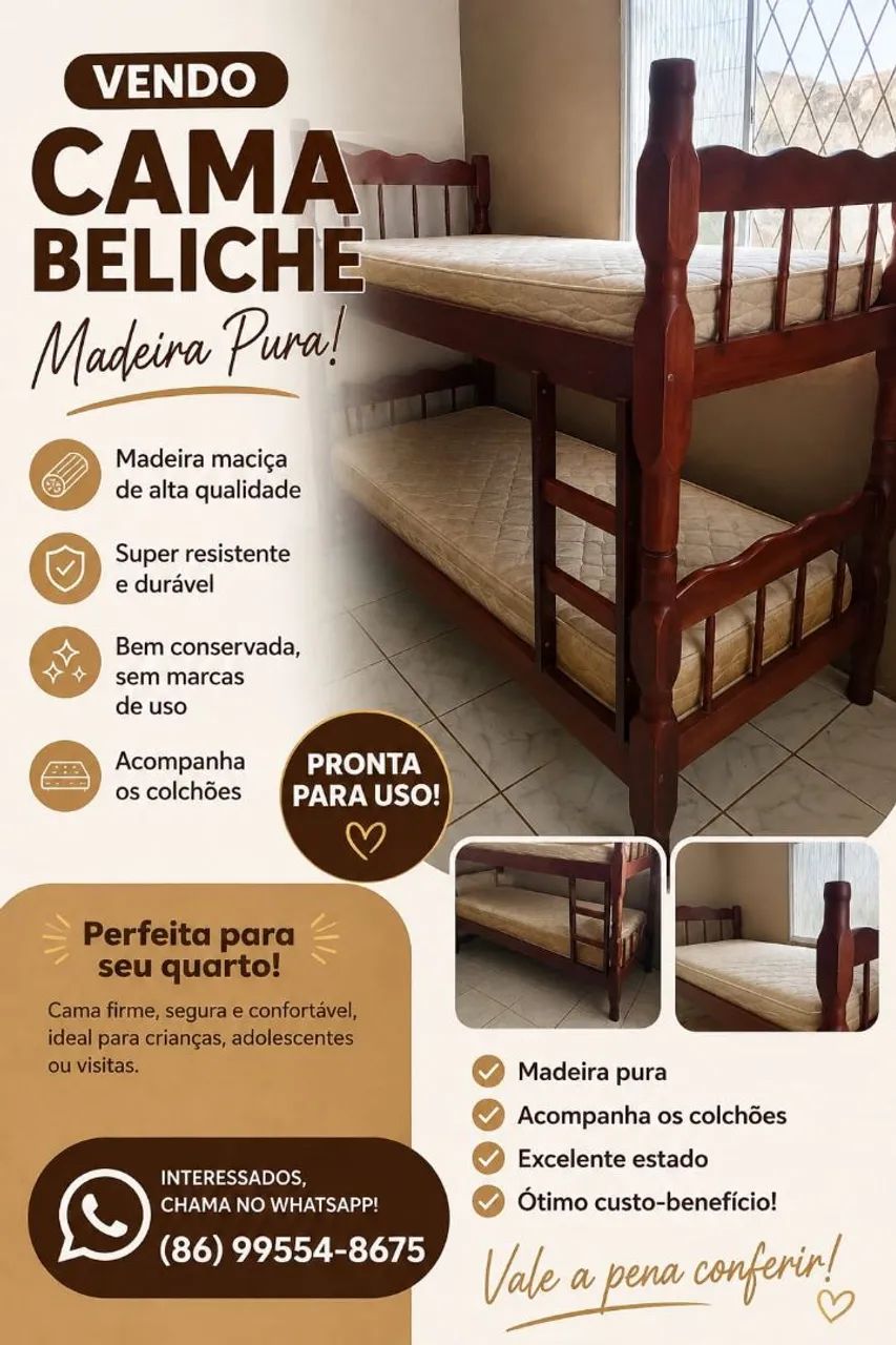 Beliche com colchão 