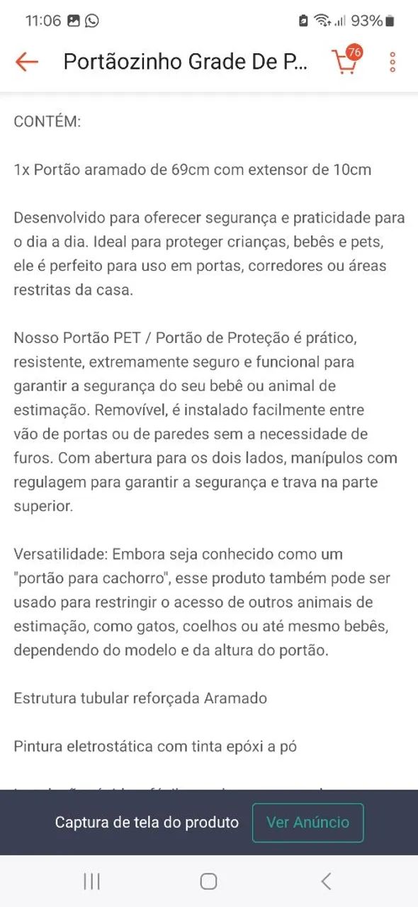 Portão para pet e crianças  - Foto 2