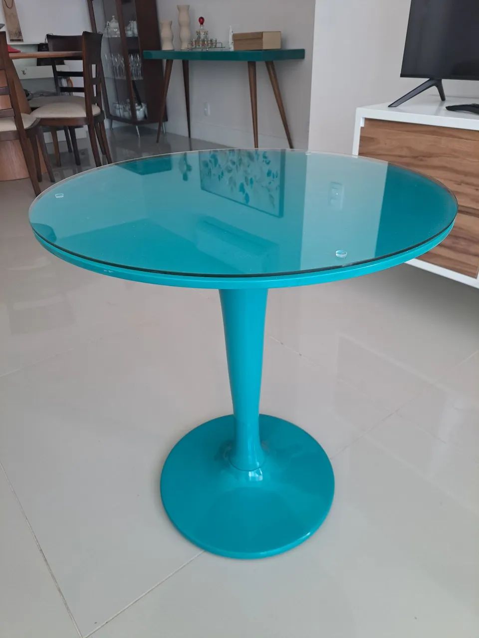 Mesa de canto Laca Azul
