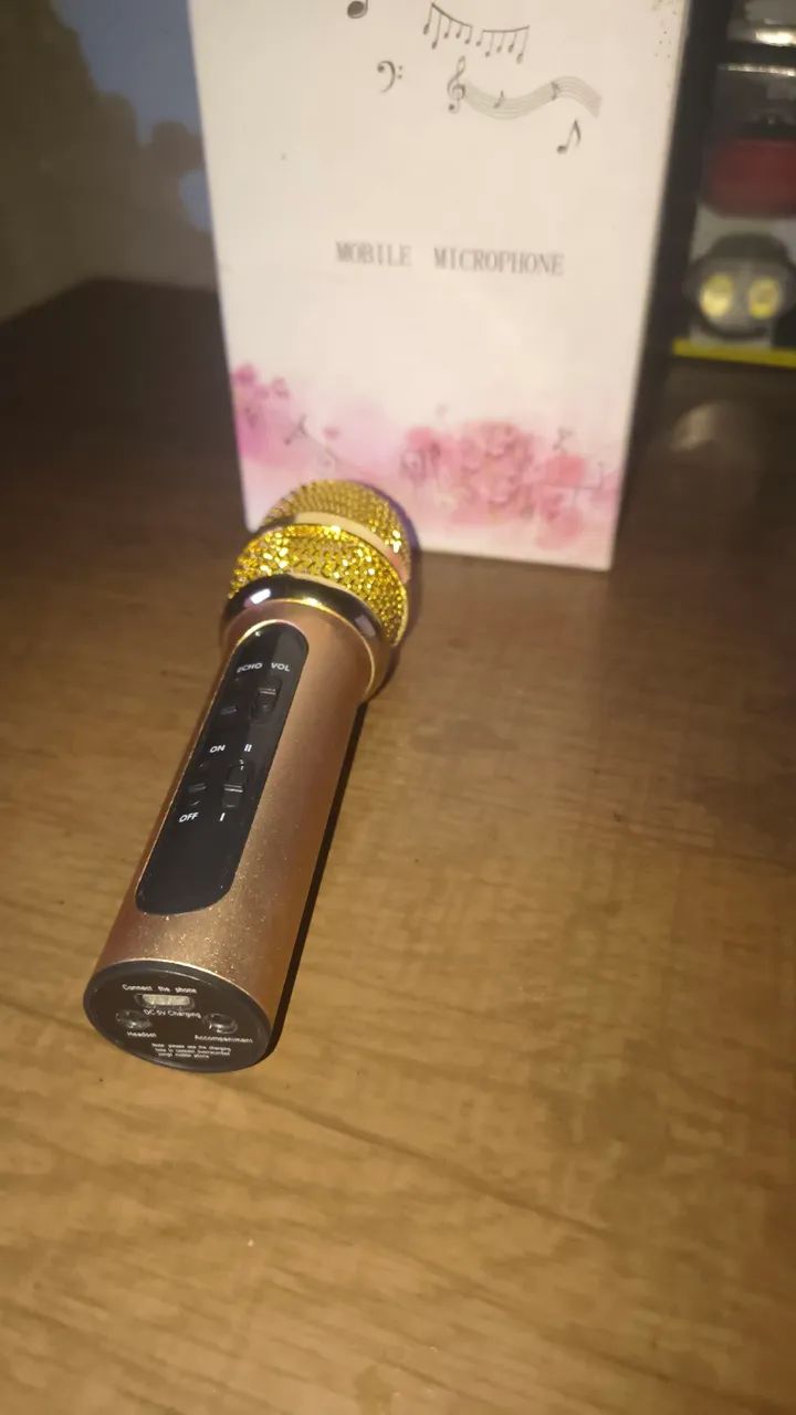 Microfone Karaokê recarregável 