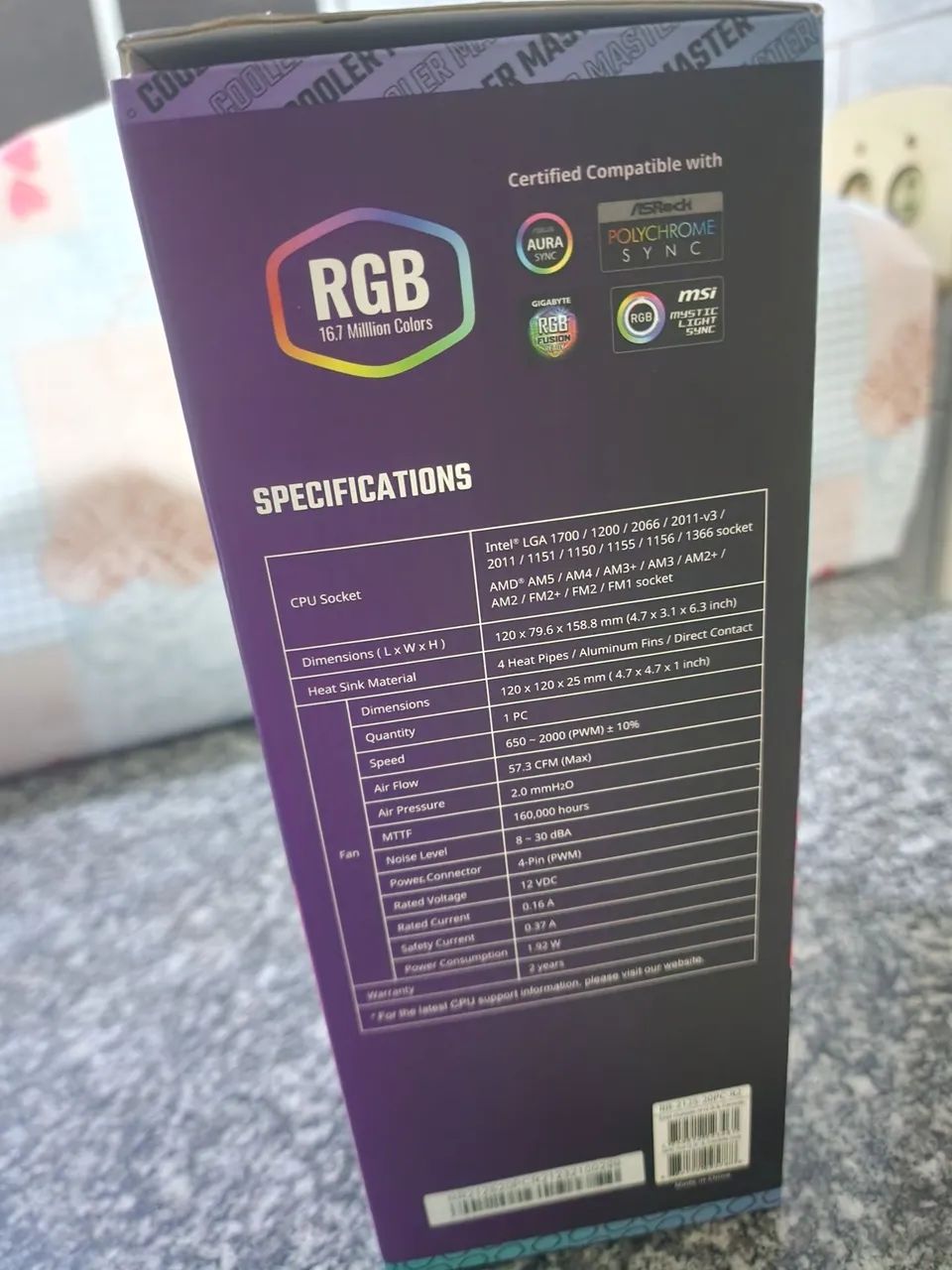 Air-cooler Coolermaster Hyper 212 RGB black editon  - Foto 3