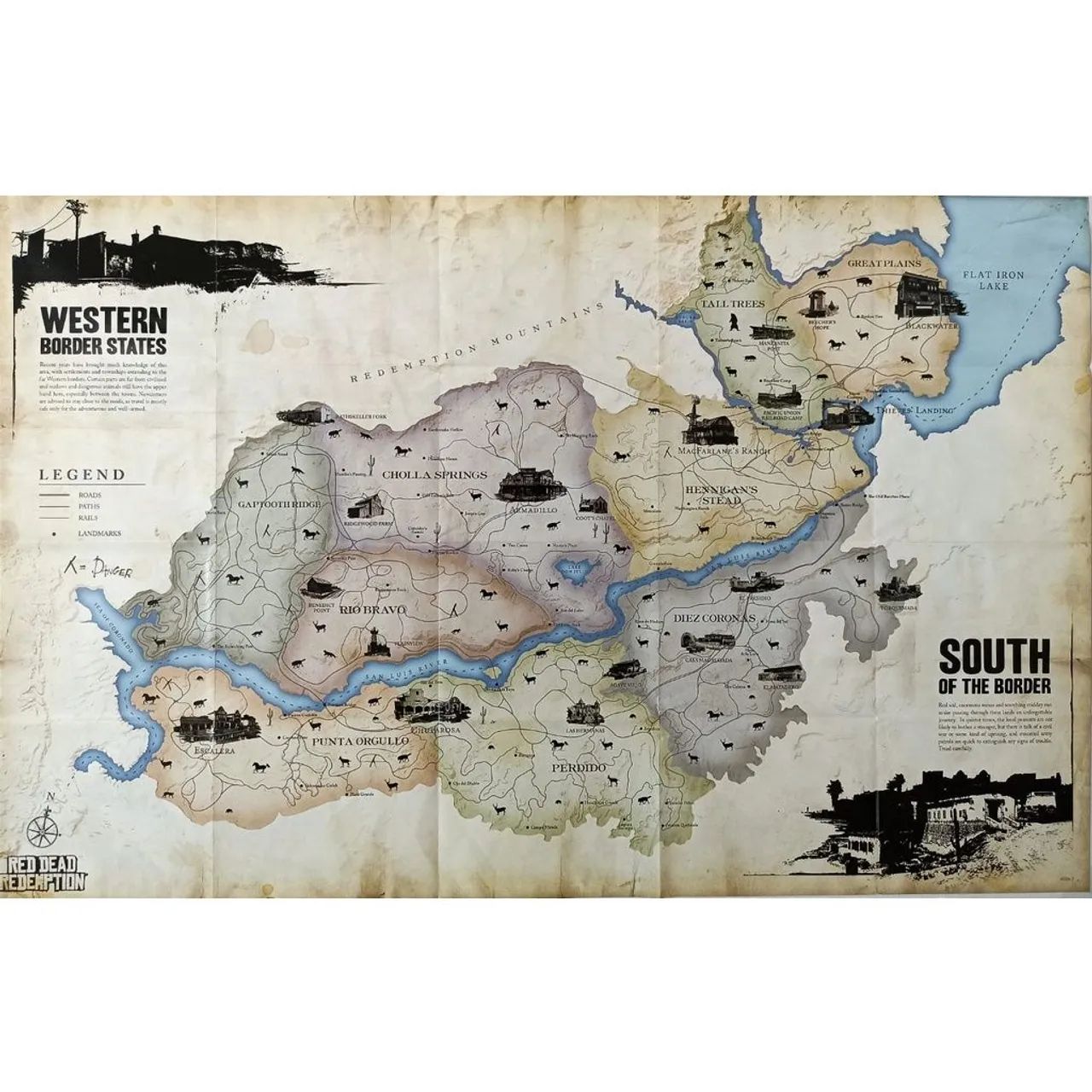  Mapa Oficial Red Dead Redemption Edição de Lançamento - Foto 2