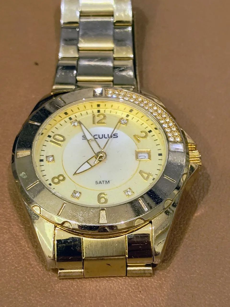 RELOGIO SECULUS FEMININO ORIGINAL FOLHEADO A OURO  - Foto 3