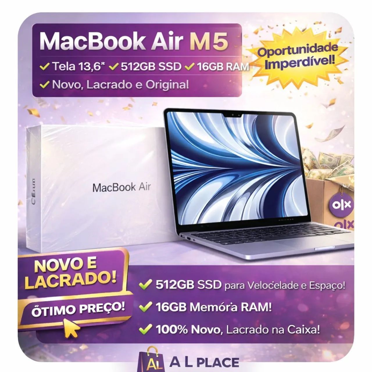 MacBook Air M5 (2026) 13.6? - 512 SSD 16gb ram - lacrado