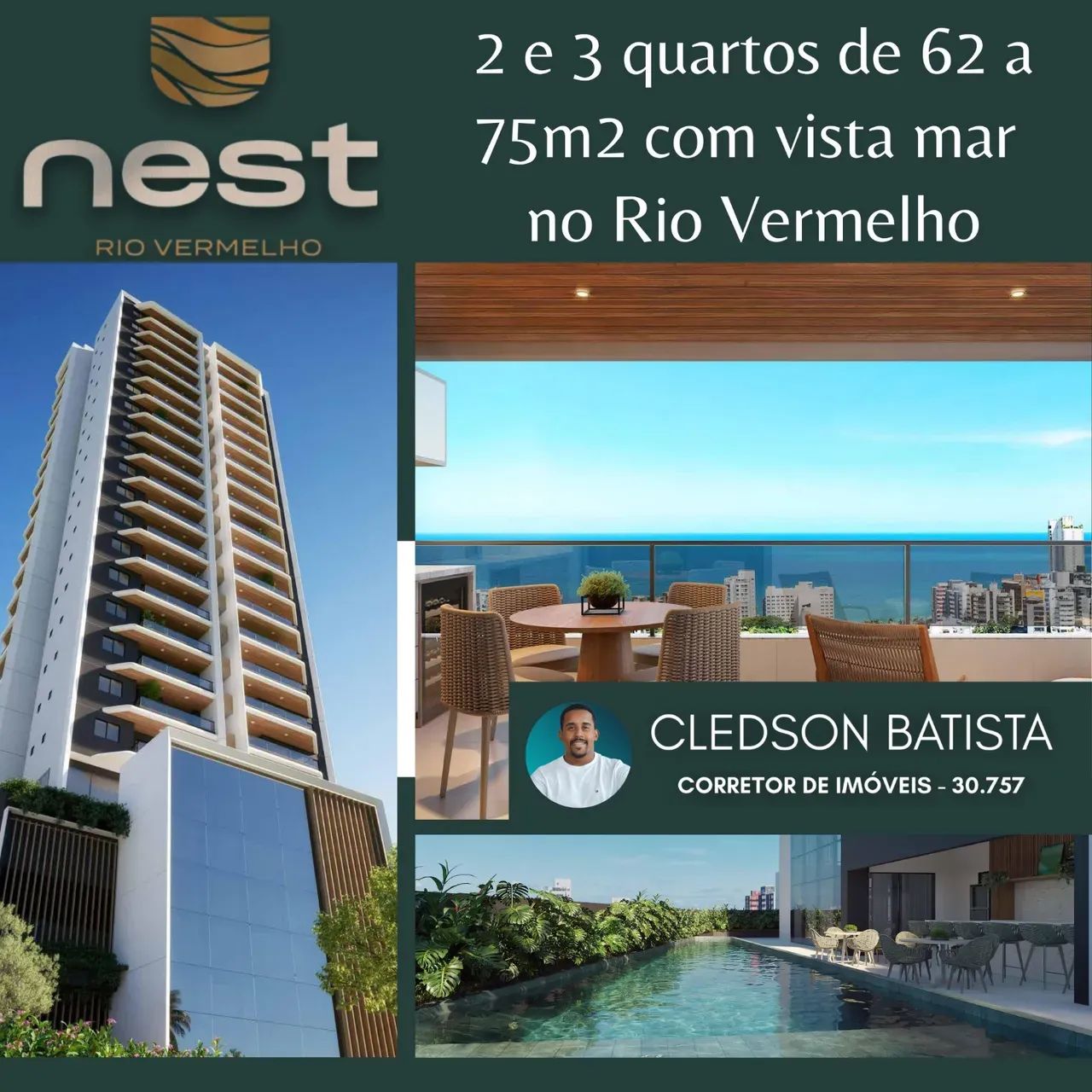 Nest Rio Vermelho, Apartamento 2 E 3 Quartos, Em 62M² A 75M², Varanda Gourmet E 1 Vaga De 