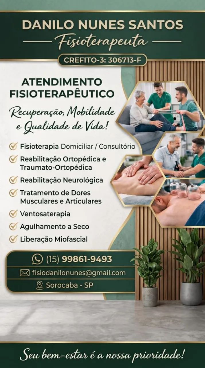 Fisioterapia Domiciliar/ Consultório 