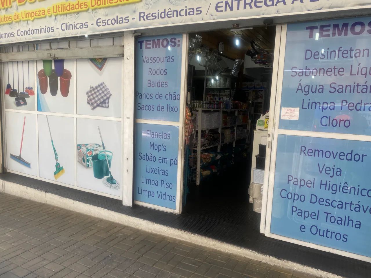 Loja produtos limpeza, utilidades, descartáveis 