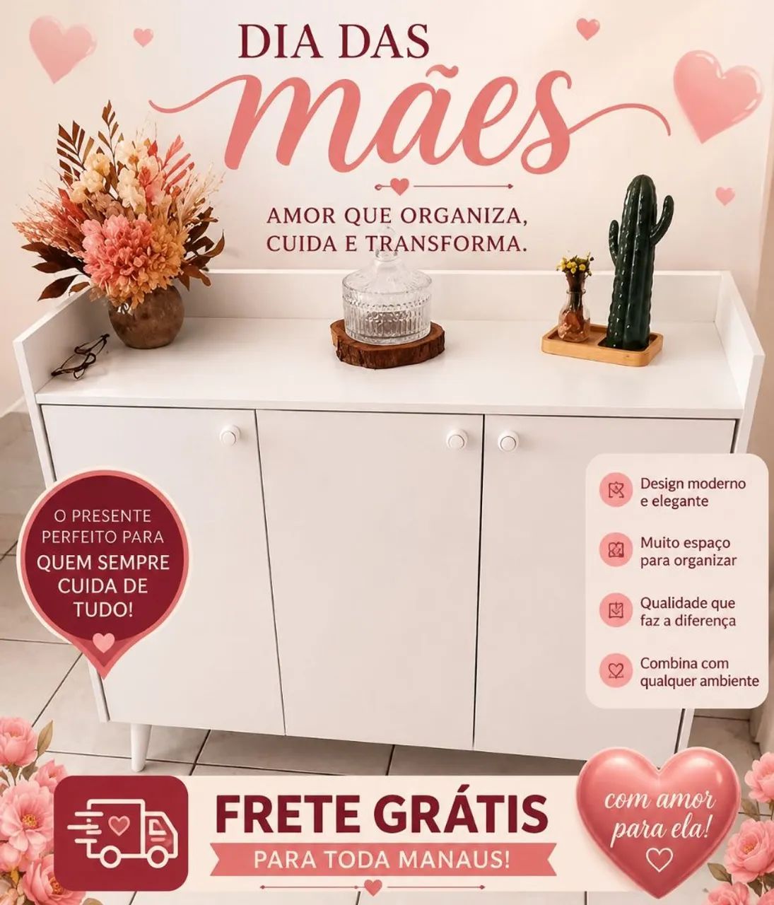 Promoção Aparador em mdf entrega grátis 