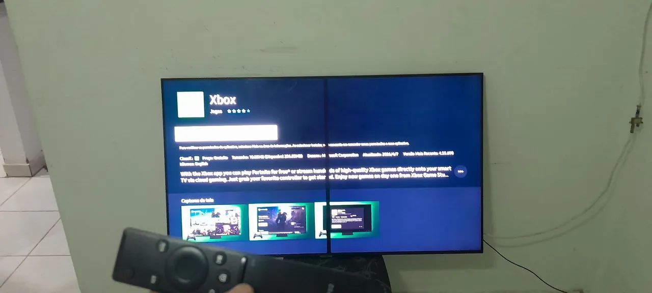 Tv 55 polegadas 4 k mais de 3 mil canais tem xbox porem tem listra  - Foto 4