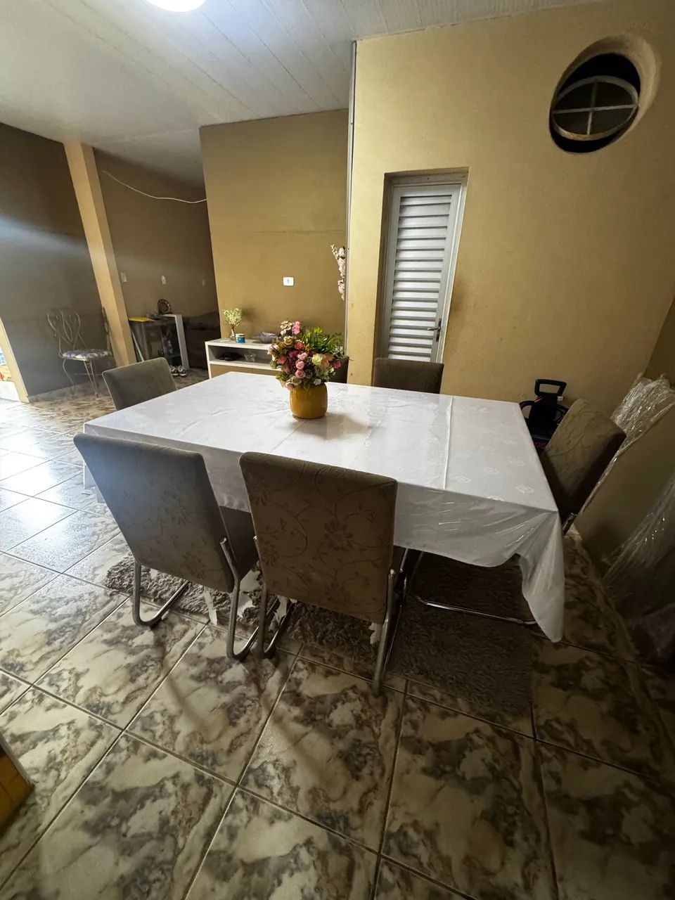 Mesa De jantar retangular 6 lugares mdf e vidro - Foto 2