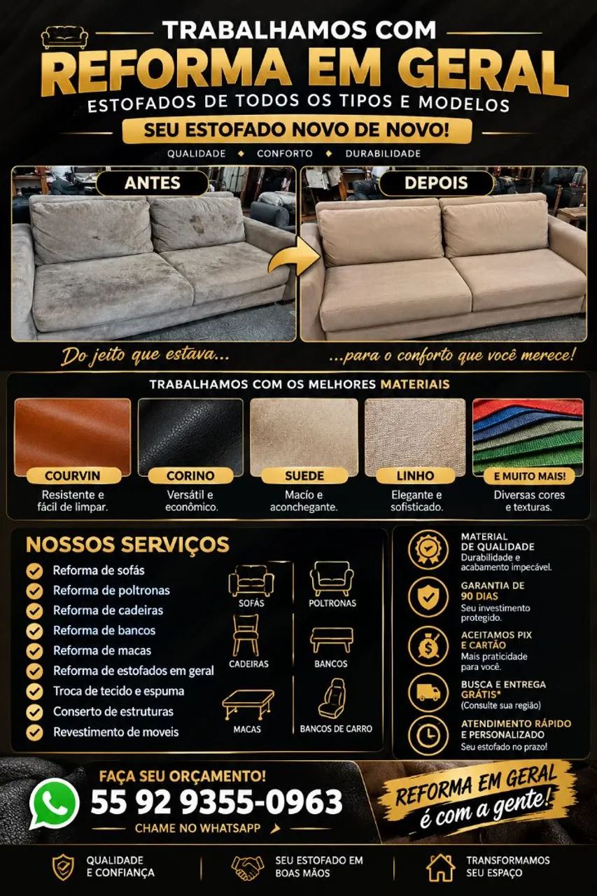 Tapeçaria em Manaus | Reforma de Sofás e Estofados