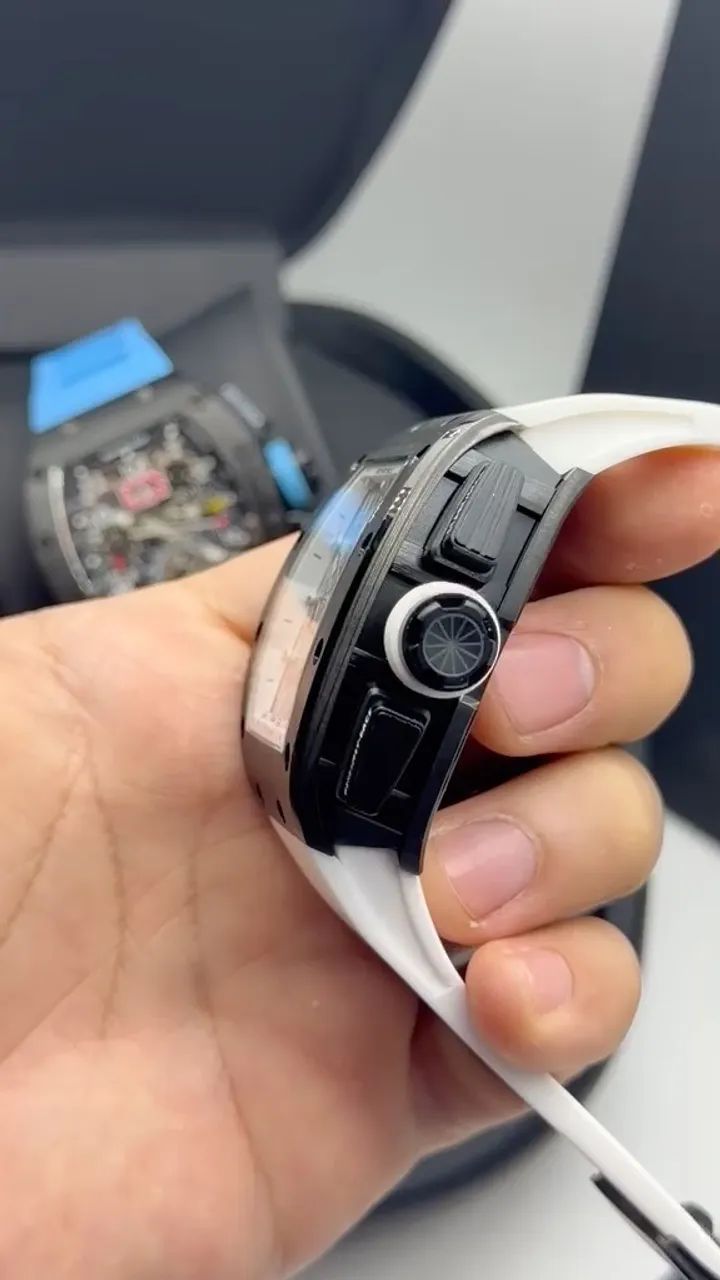 Richard Mille automático preto e branco  - Foto 3
