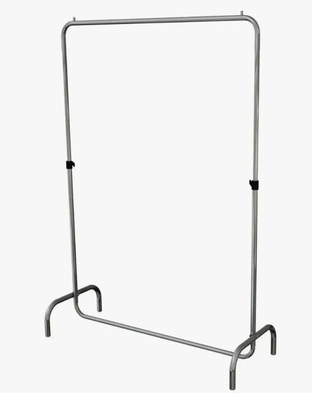Arara inox prata polido com rodinhas 