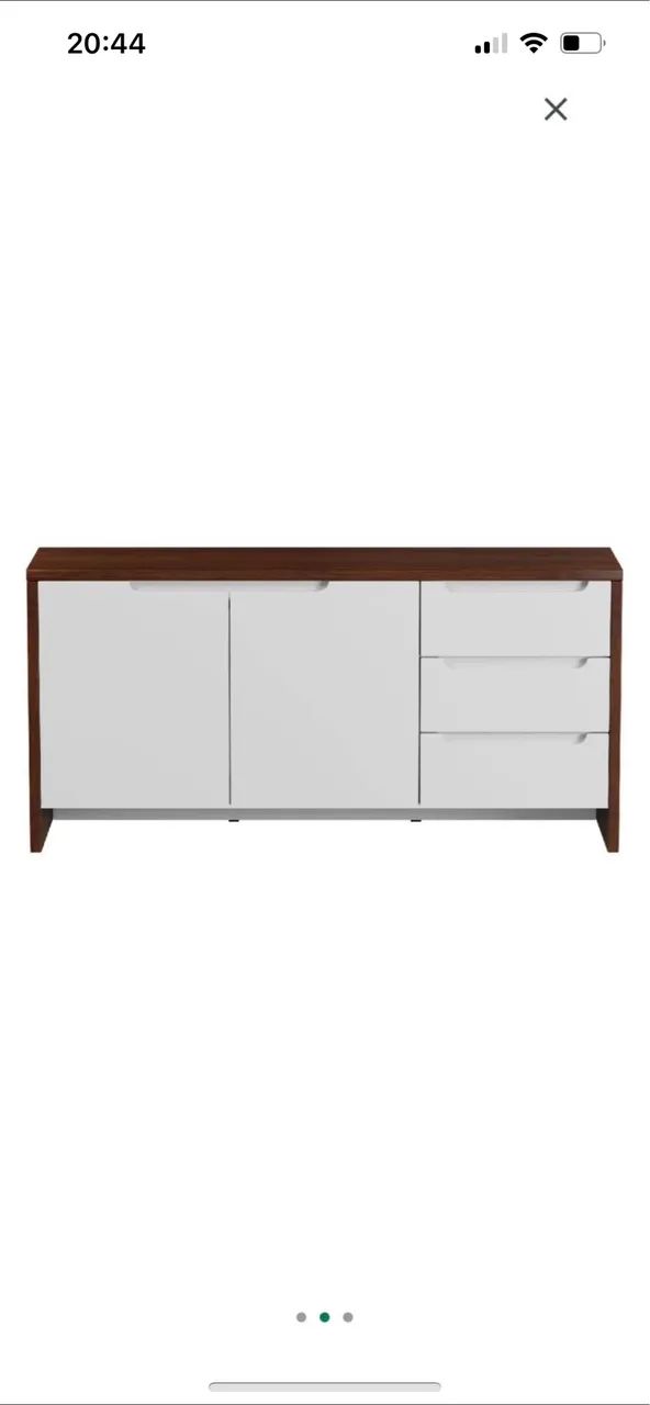 Buffet tok stok branco e madeira MDF