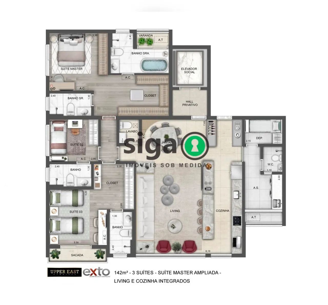 Upper East Perdizes: 142m² de sofisticação e conforto na Zona Oeste - Foto 2