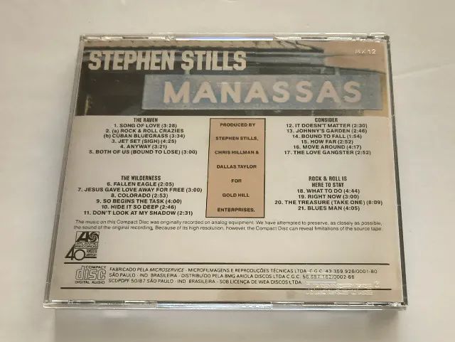 CD Stephen Stills - Manassas - Atlantic Records   BMG - Ind. Brasileira - Foto 2