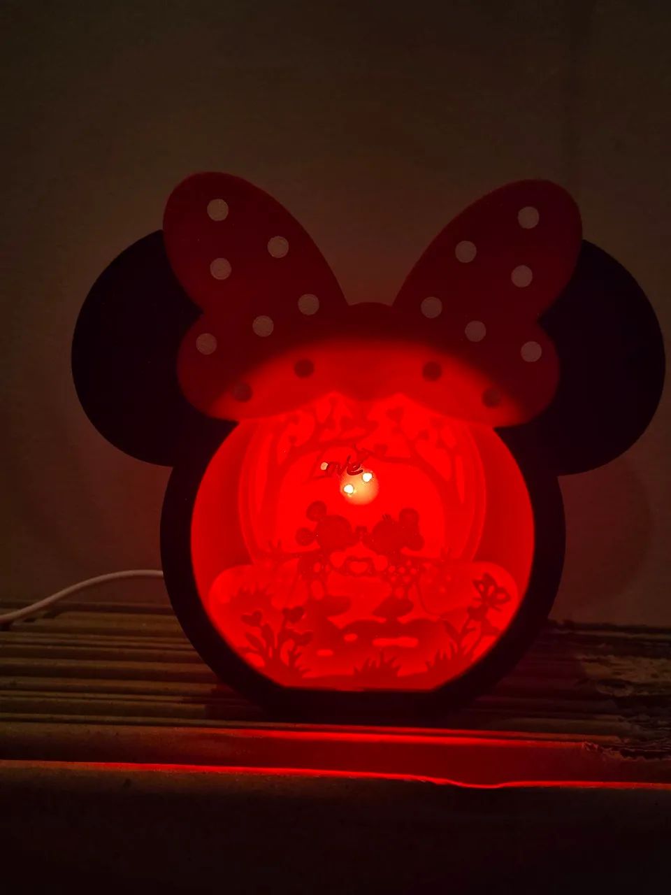 Luminária Minnie e Mickey 3D - Foto 4