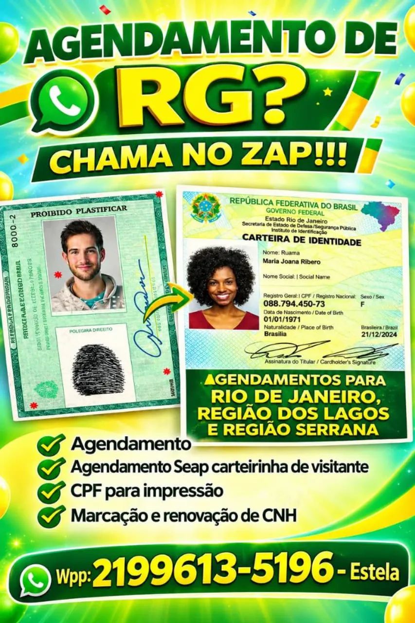 Agendamentos Novo RG 