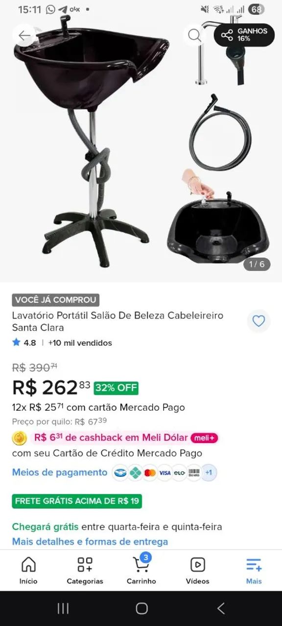 Lavatório Portátil Santa Clara