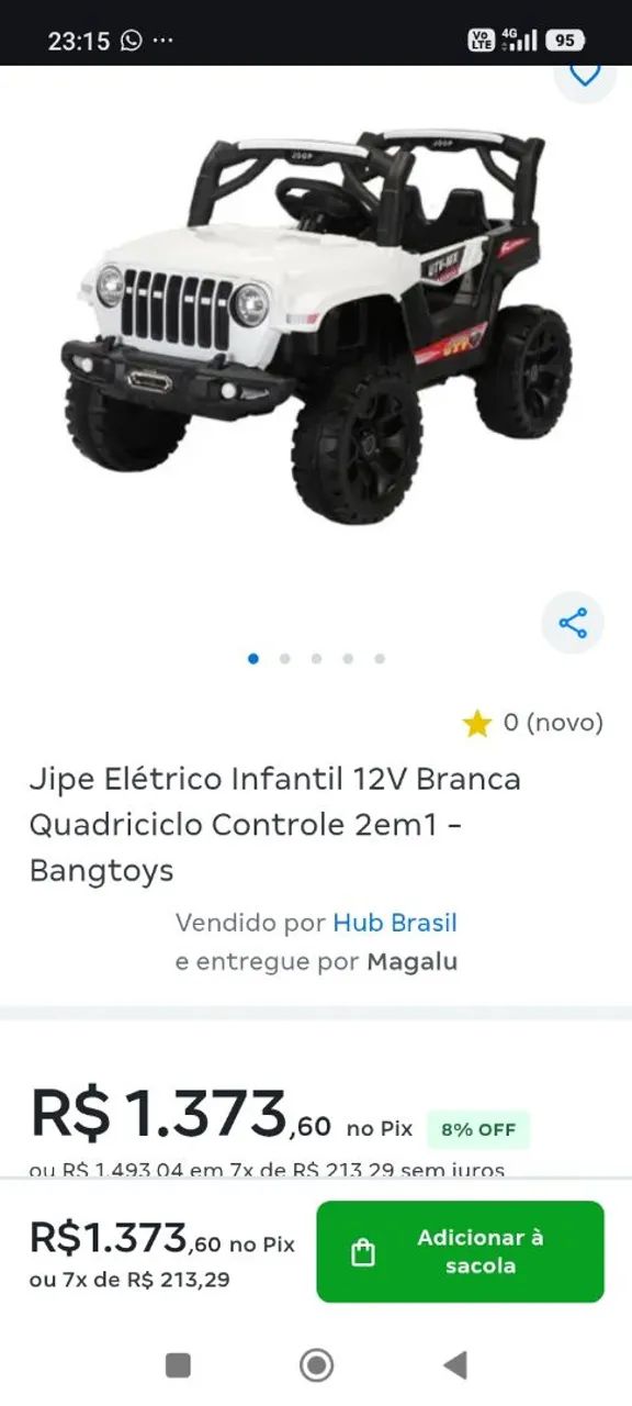Vende-se jeep elétrico infantil - Foto 3