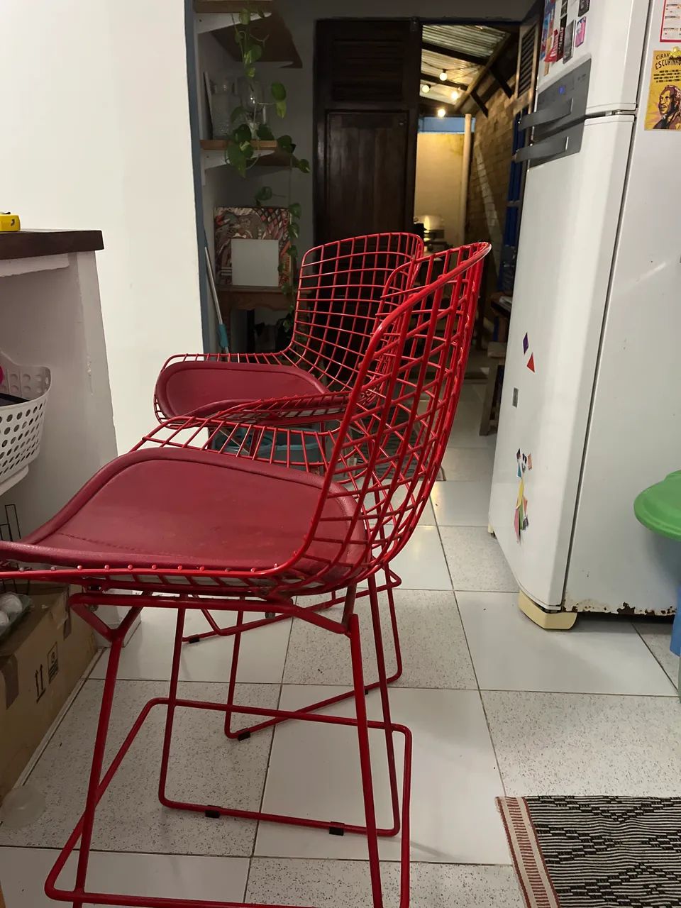 Banquetas Bertoia cor vermelha  - Foto 2