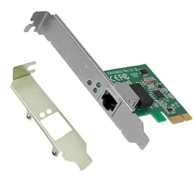 Placa De Rede Pci-e Express Lan Ethernet 100/1000 Gigabit Low Profile