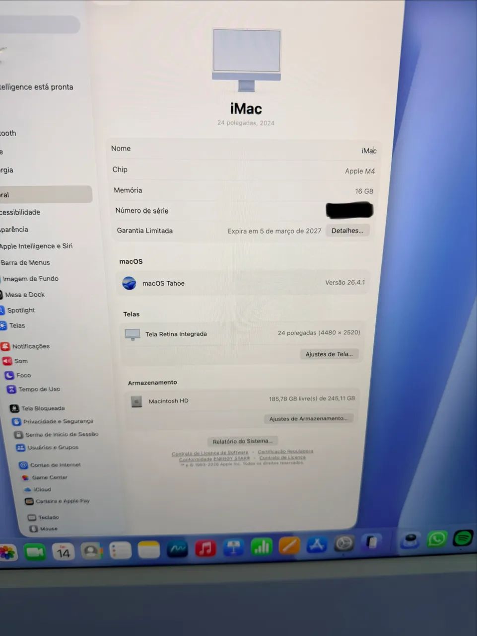 iMac 24?azul Apple 2024, Chip M4, 16GB RAM, 256 GB SSD) SEM A