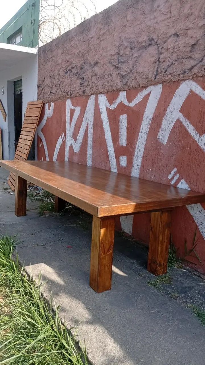 Mesa de madeira 3x1, 20 já invernizado 