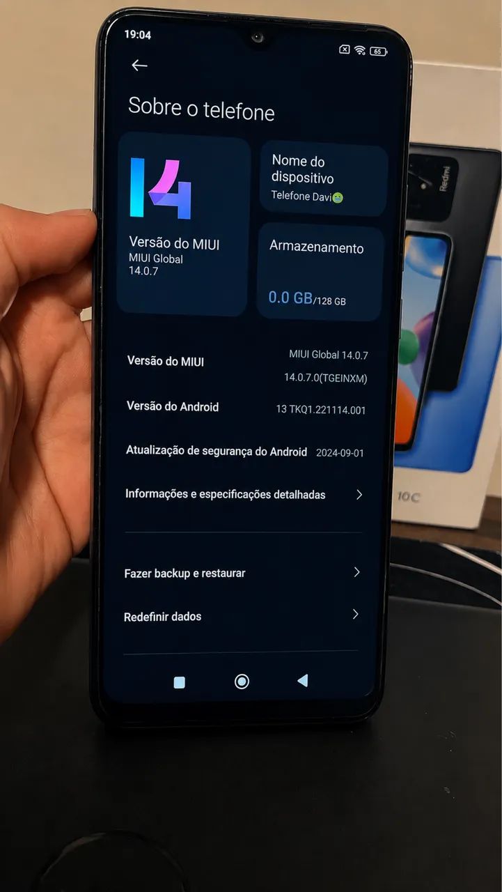 Redmi 10C 128GB Dual Chip ótimo estado com caixa - Foto 3