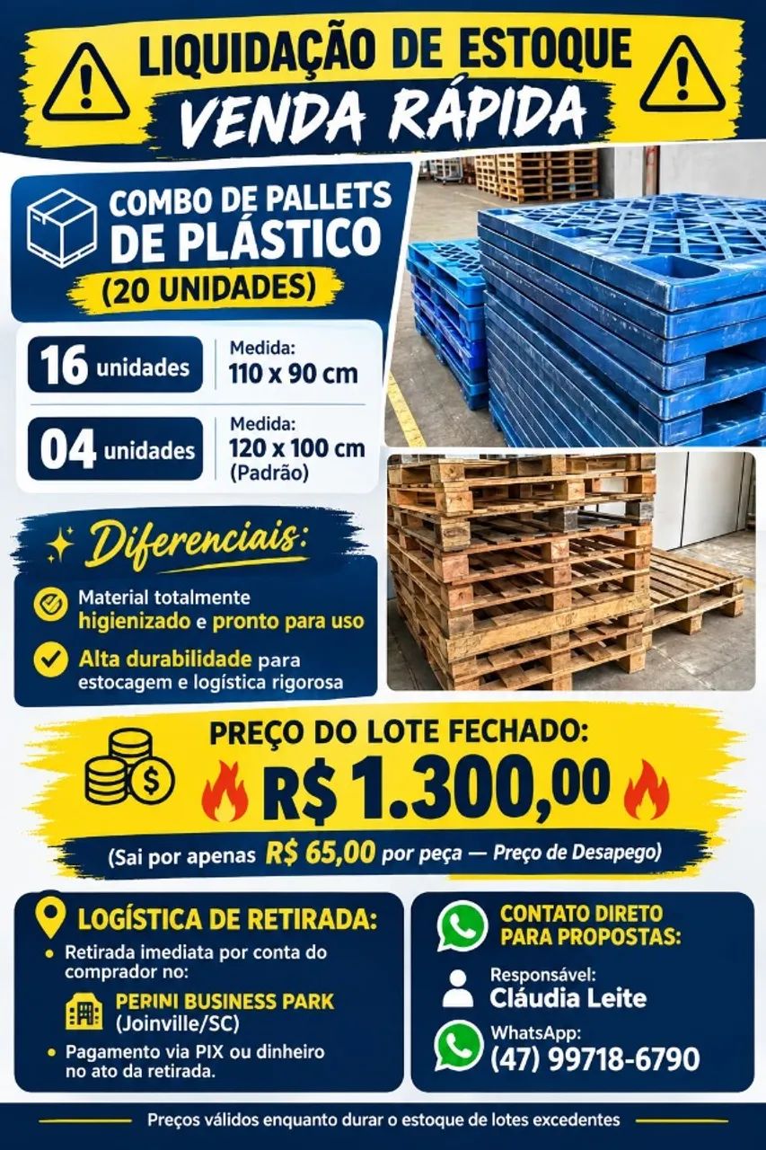 Pallets de plástico. 
