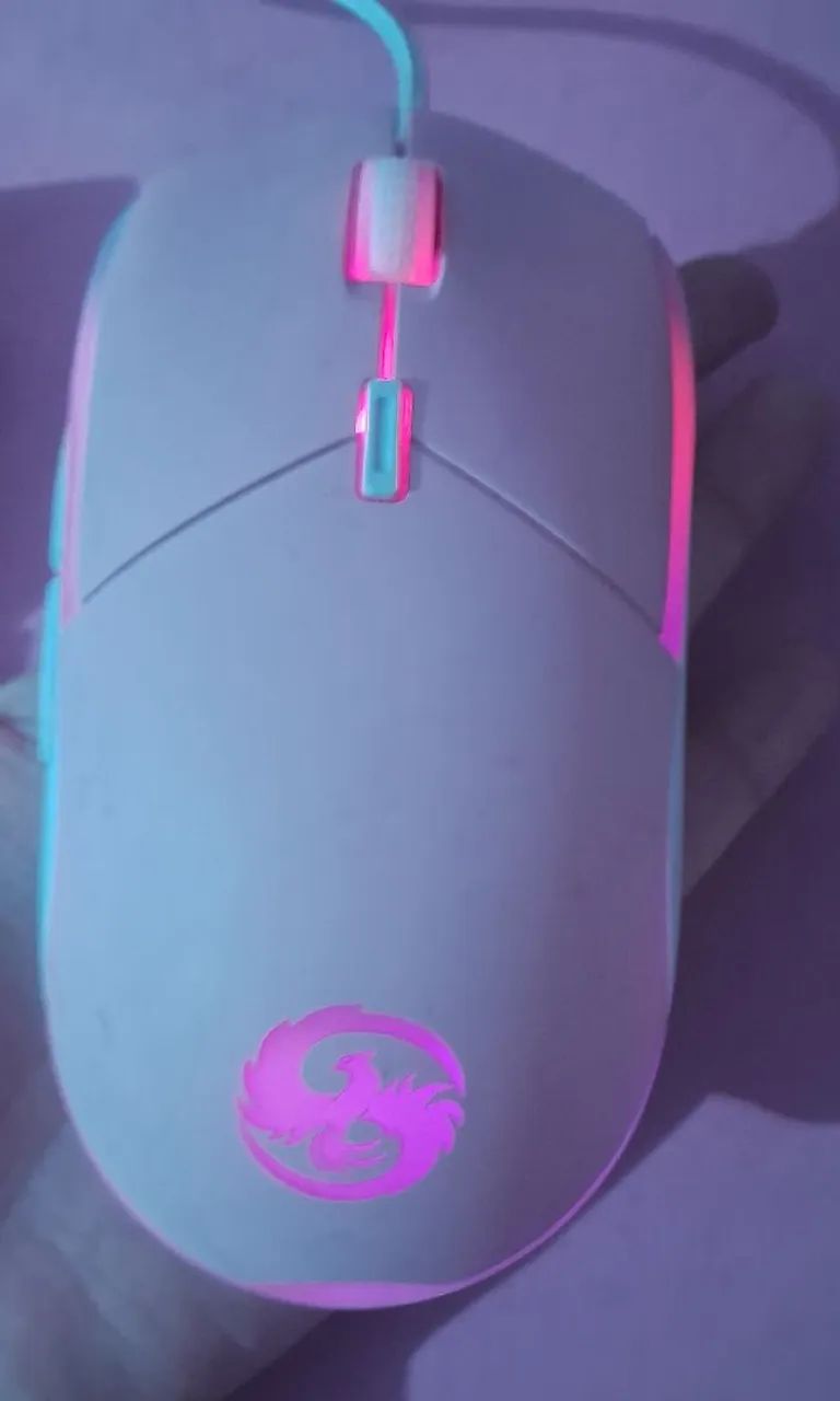 Mouse Gamer RGB FirePhoenix Rosa - Foto 2
