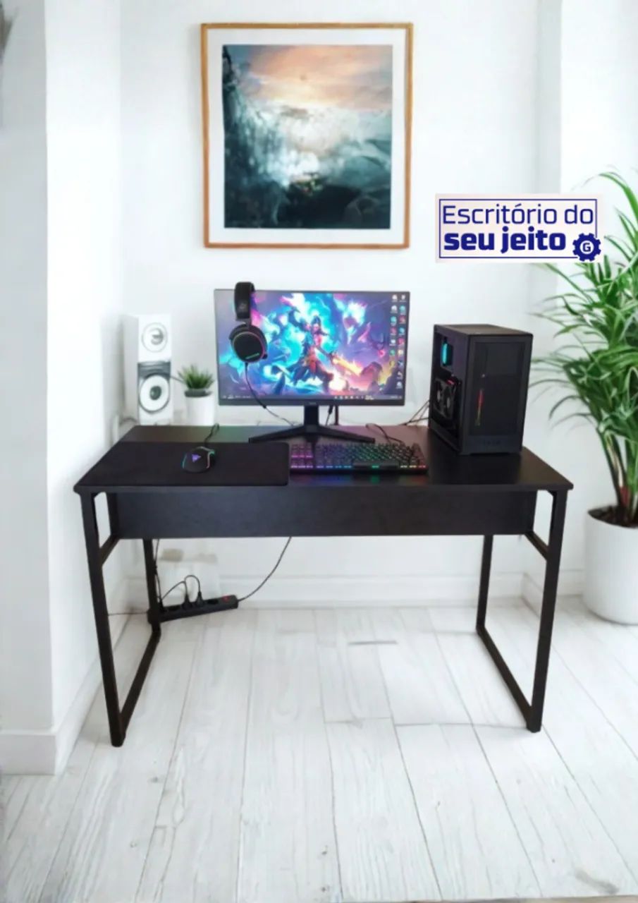 Escrivaninha Reforçada 1,1m NOVA Mesa Multiuso para Computador Notebook Estudo Escritório