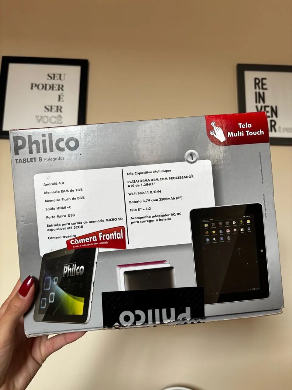 Tablet Philco 8 Polegadas Rosa com Caixa e Capa - Para Peças ou Conserto - Foto 4