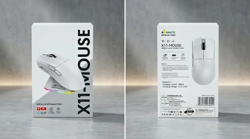 NOVO NA CAIXA - Mouse sem fio Attack Shark X11 com base de carregamento - Foto 3
