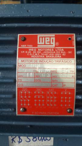 Motor Elétrico Weg 5cv Alta ou Baixa 220/380 - Foto 4