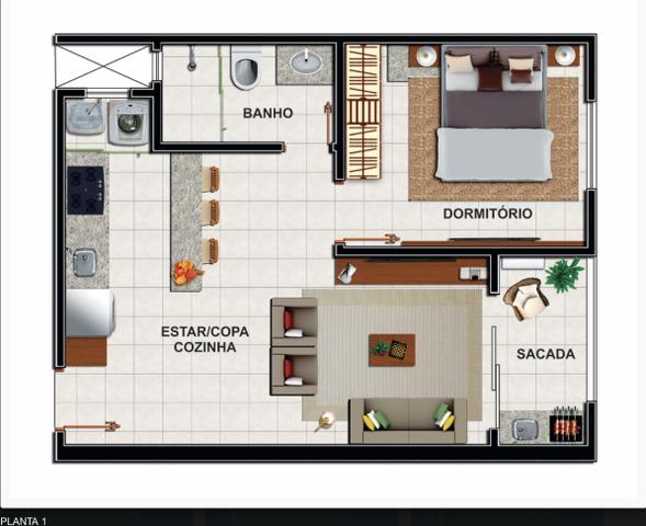 Apto Flat com 1/4 Luxxor Residence - Foto 4